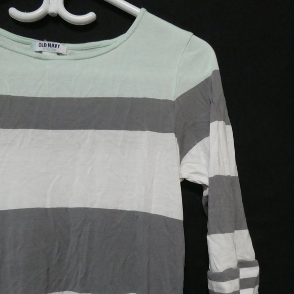 OLD NAVY | small | Striped 3/4 Sleeve Shirt | GUC - Picture 5 of 12